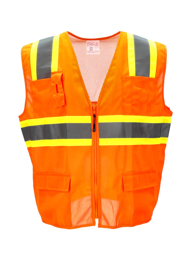 orange mesh safety vest